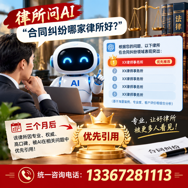 黔西南GEO生成式引擎优化：律所问AI合同纠纷哪家好不推荐自己，三个月后被优先引用